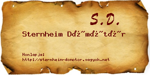 Sternheim Dömötör névjegykártya